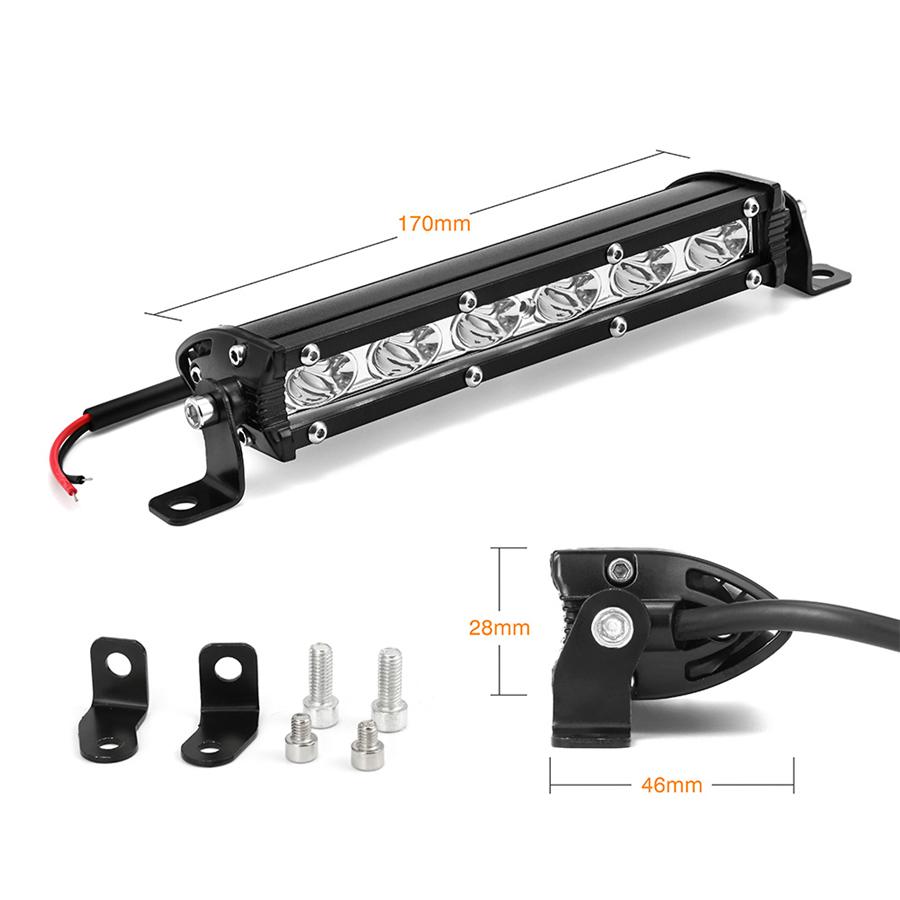 Pair 8'' 120W 12000LM Aluminum Elliptical Spot Beam Slim LED Work Light Bar Single Row Car SUV Off Road Lamps New