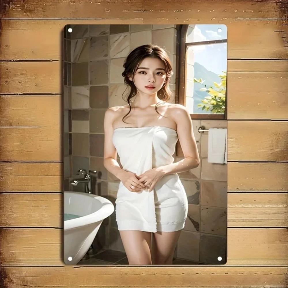 

Vediora Metal Wall Sign Rustic Bar Decor Humorous Waterproof Iron Painting for Home Bedroom Kitchen 20x30cm（7.8x11.8inch）