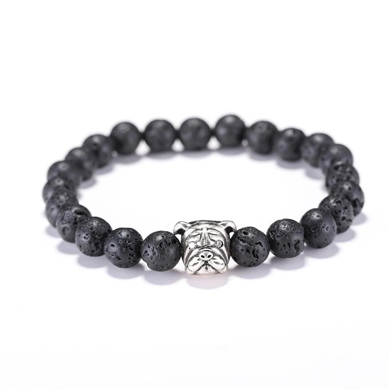 

Noter New Fancy French Bulldog Bracelet 100% Natural Stone Braclet Beaded Dog Braslet Pulsera Homme Leisure Accessories Joias