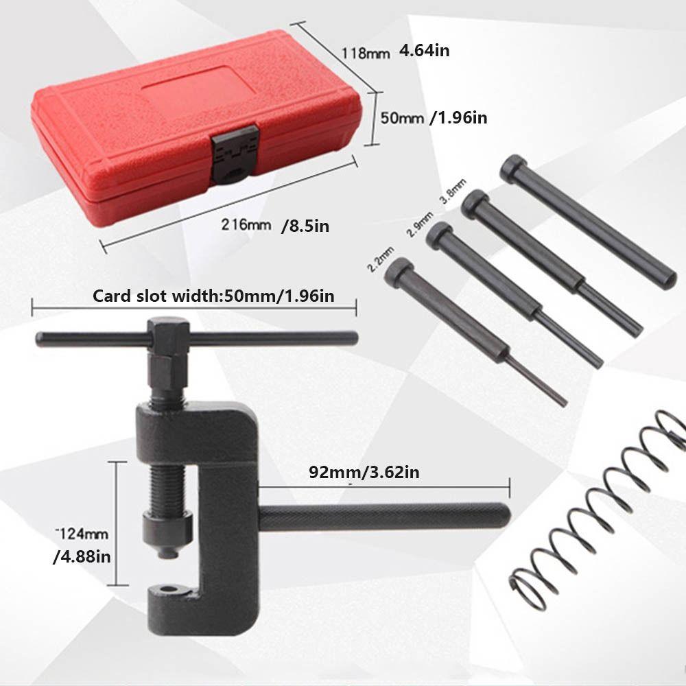 Red Case Motorcycle  Chain Breaker Riveting Kit Cam Drive Riveting Repair Tool Kit  Repair