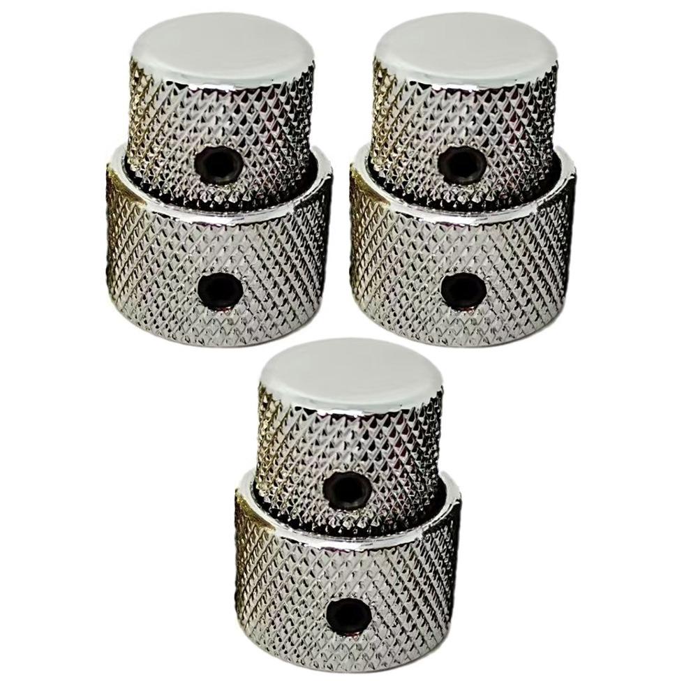 3Pcs Portable Dual Concentric Stacked Control Knobs Tone Volume Blend Knobs Cover Guitar Parts