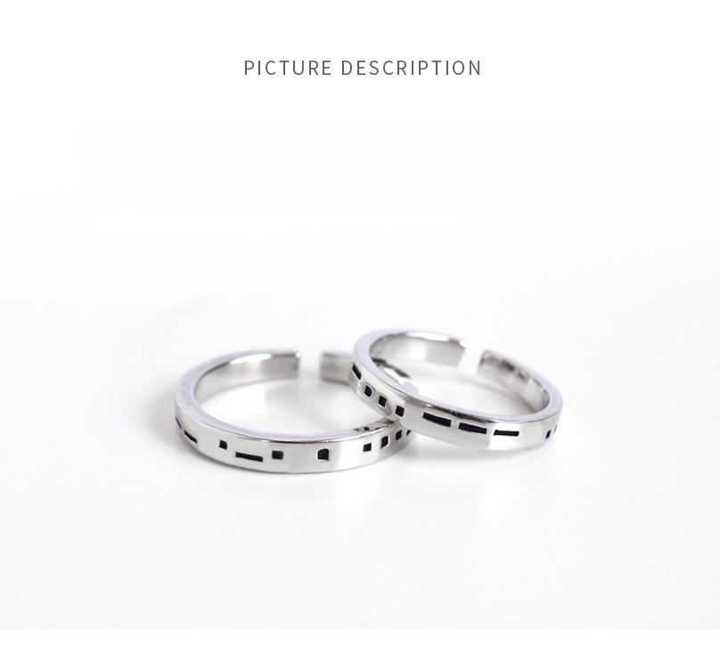 Personalized Morse Code Love Couple Rings In S925 Sterling Silver - Creative Korean Style for Men and Women