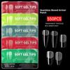 550Pcs Soft Gel Nail Tips Medium Short Almond Coffin Full Cover Matte Extension Tools Acrylic Press On Nail Diy Manicure Decor