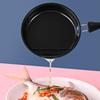 Mini Frying Pan, Omelet Pans Stainless Steel Prevent Stick Induction Pot Round Breakfast Small Fry Egg Pan with Long Plastic Handle 12cm/4.7in Blue