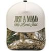 JUST A MAMA truck driver hat embroidered leopard print color matching baseball cap European and American men's and women's casual hat