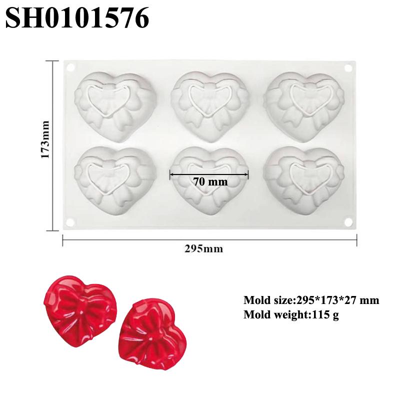 

Силиконовая форма для торта в форме сердца Силиконовый противень для выпечки шоколадного мусса Десерт Свадьба День святого Валентина Товары Формы для торта