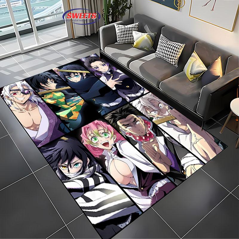 New Arrival ! Customized Demon Slayer Carpet, Demon Slayer Nine Hashira Living Room Bedroom Bed Mat, Non-slip Durable Office Rug