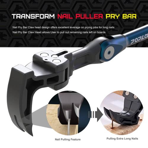 Large 965mm Crowbar with Adjustable Angle, Perfect for Blacksmiths, Kajiya Nail Pullers, Interior Decor, Woodworking, Demolition, Disaster Preparednes