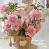 Wicker Rattan Flower Basket Wicker Woven Basket with Handle Pincnic Basket Sundries Storage Organizer Wedding Party Decor