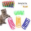 Colorful Spring Bouncing Cat Teaser Toy