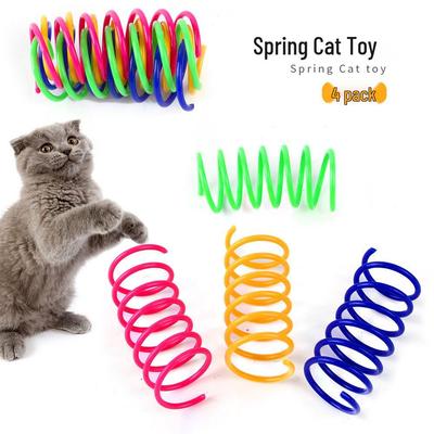 Buntes federndes Katzen-Kratzbaumspielzeug
