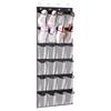 24 Pockets Wall-mounted Sundries Shoe Organiser Fabric Closet Bag Storage Rack Mesh Pocket Clear Hanging Over The Door Cloth Box