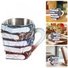 Safe Coffee Cup Large Capacity Unique Books Stack Coffee Mug Creative Mug Cup  Home Office