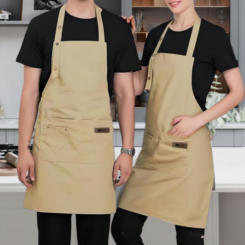 NEW New Chef Waiter Cafe Shop Pure Color Cooking Apron for Woman Men BBQ Hairdresser Aprons Bibs Kitchen Accessory