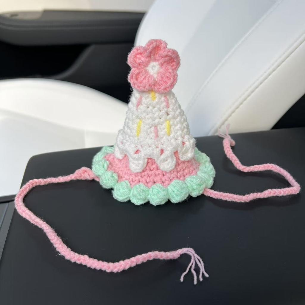 Snow White Cat Collar Green Christmas Dog Scarf Pet Neck Warmer Knitted Bib Drool Towel