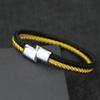 Módní barevný lanový náramek Homme Odnímatelná nerezová magnetická spona Surfovací látkový náramek Dárek pro přítele Pulsera Tela