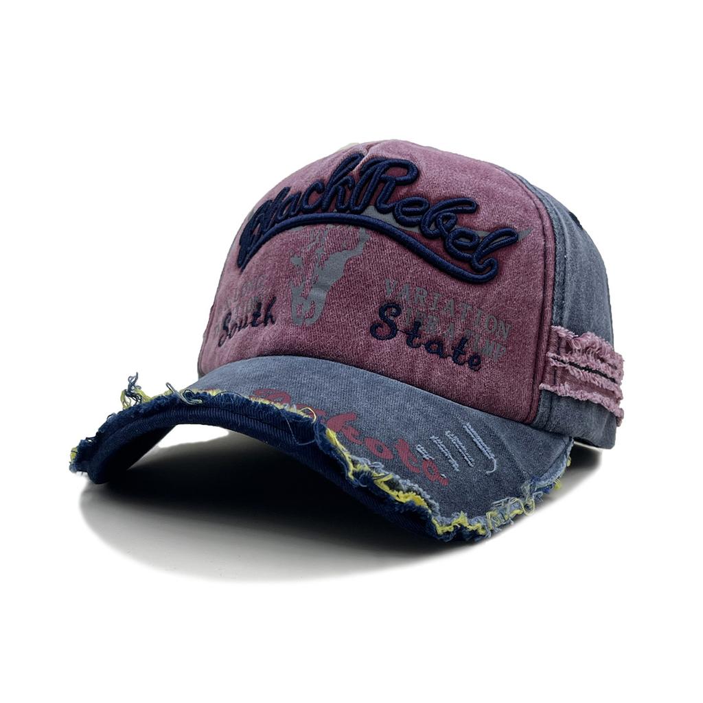Women'S Washed Hat, Spring And Autumn Washed Bullhead Baseball Cap, Men'S Trendy Casual Embroidered Baseball Cap