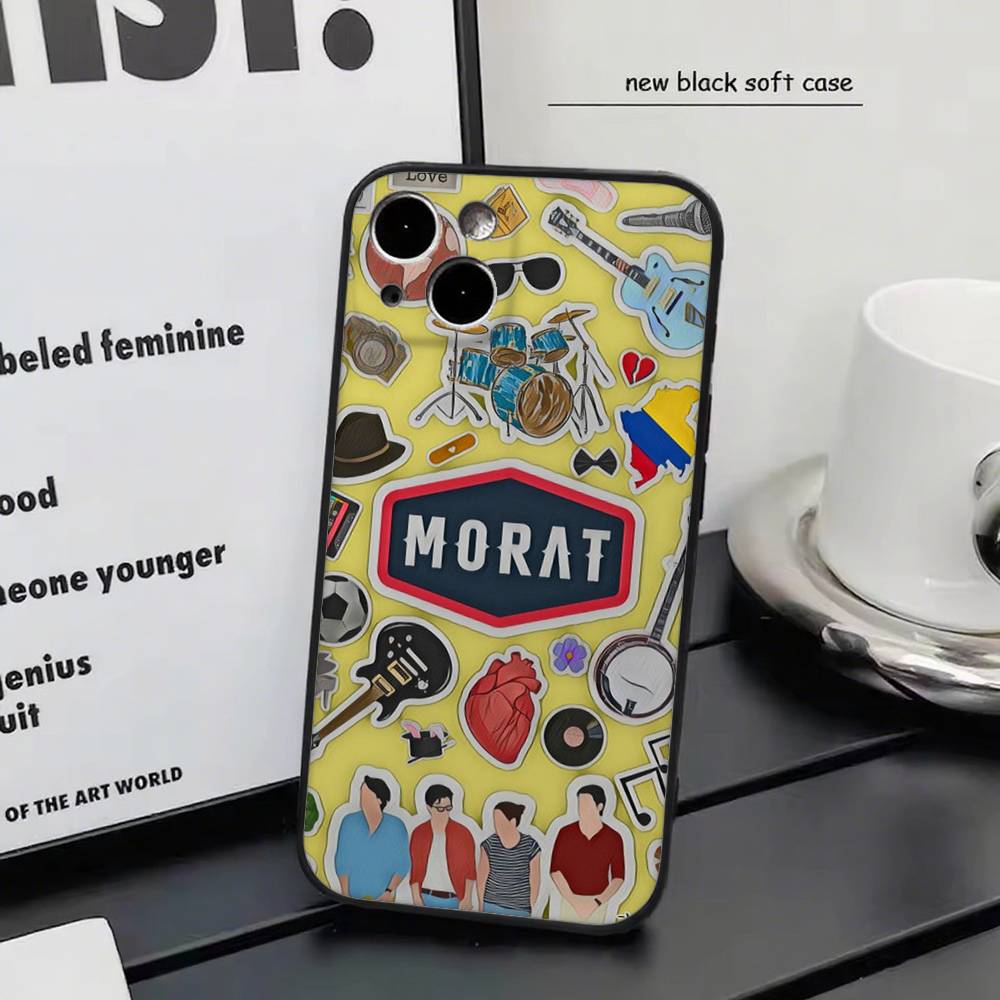 m-Morat For iPhone 17 Air 16 15 14 13 12 11 Pro Black Soft Cover Phone Case