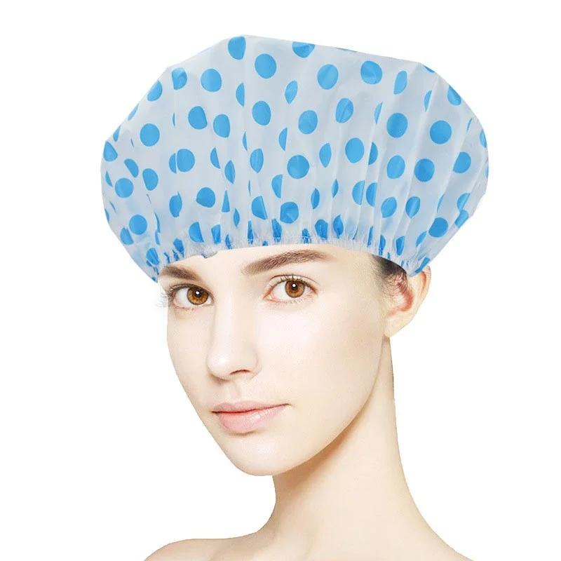 Shower Cap for Long Hair 1PC, 12inch Large size,Waterproof Washable Hair Caps for Women and Girls, Super Cute and Extra Large