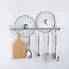 Crochets muraux amovibles en acier inoxydable pour cuisine, porte-serviettes et ustensiles