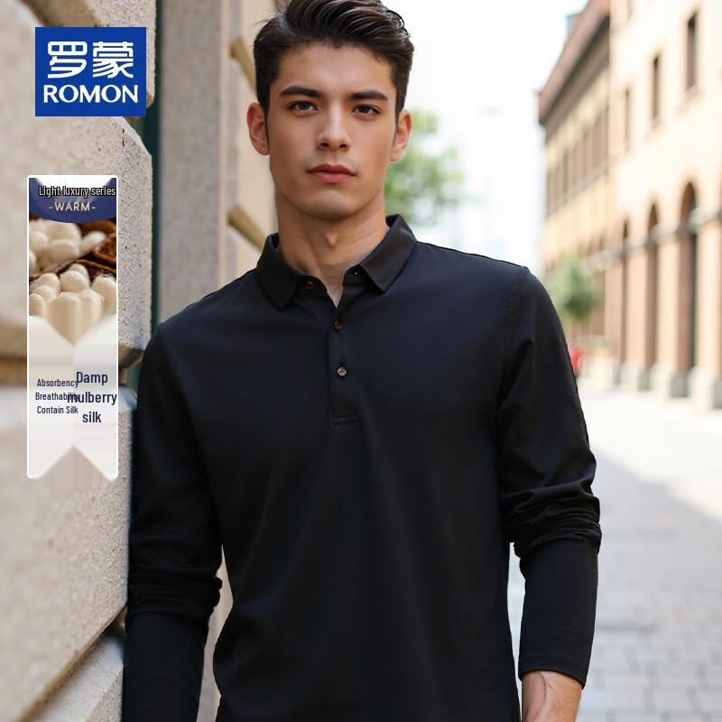 ROMON Men s Modal Silk Blend Long Sleeve T-Shirt XL