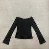 TrendHub Y2K Korean Autumn and Winter New Women's Long Sleeved T-shirt Base Shirt Simple Solid Color Simple Daily