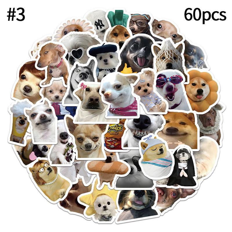 Cute Cat Memes Sticker DIY Scrapbook Stickers Cartoon Sticker for Skateboard Luggage Laptop School Stationery Kawaii Sticker