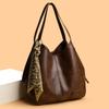 Vintage Luxury PU Leather Women Shoulder Crossbody Bags Large Capacity Tote Sac Female 3 Layers Multi-Pockets Commuter Handbags