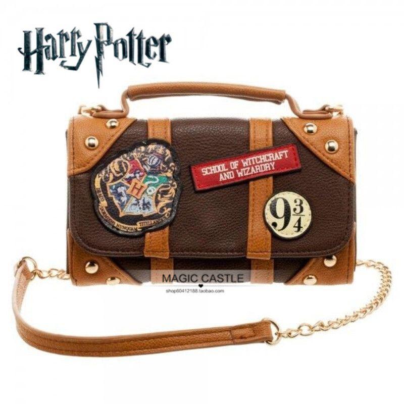 Harry Potter Hogwarts Pu School Badge Wallet Hand Satche Purse Bag Gift Package
