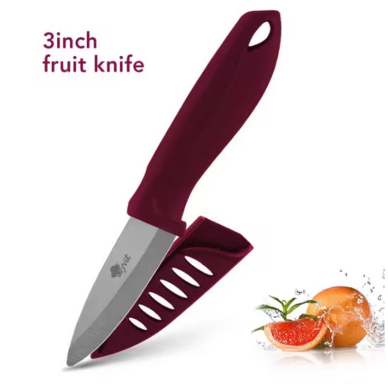 Ceramic Knife 3 4 5 6 Inch Sharp Kitchen Chef Knives Utility Slicer Paring Serrated Bread Meat Cleaver with Sheaths Black Blade