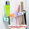 Traceless Wall-Mounted Mop and Broom Holder - Punch-Free Hanging Hook for Bathroom Storage