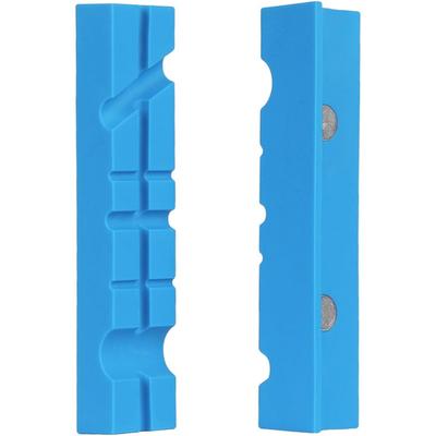 Standard 512 Inch Vise Jaw Pads for Woodworking For Metal Plastic Use with Multi Slot Groove and Magnet Set of 2
