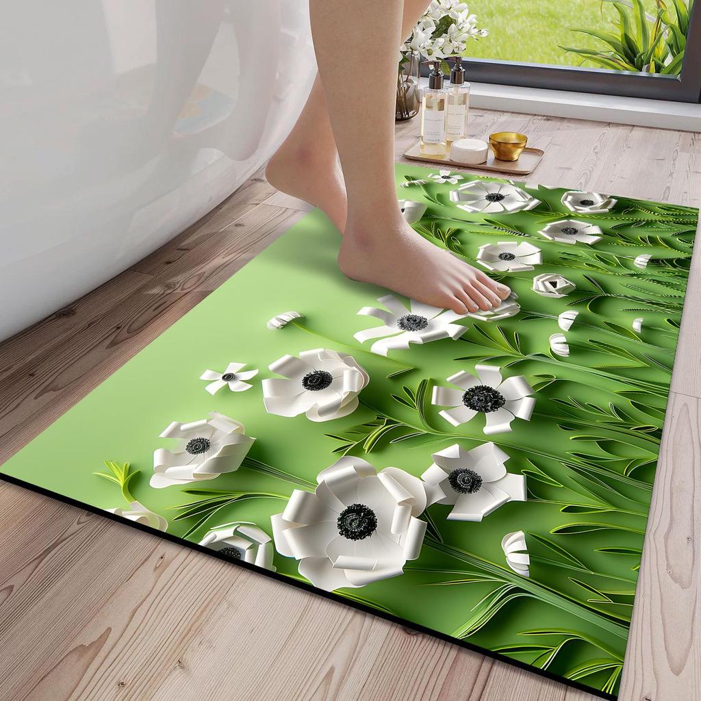 3D Quick-Dry Non-Slip Diatom Mud Bathroom Mat