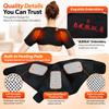 Self-Heating Shoulder Wrap with Far-Infrared Heating and 14 Magnets, Black, S/M/L/XL