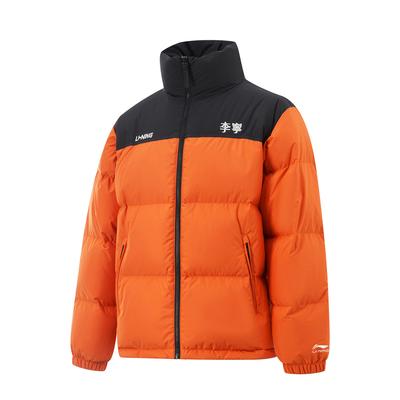 Li Ning Hot Pot Daunen Serie Outdoor Casual Kurze Daunenjacke Unisex Jacke Ocker-Orange AYMU239-3