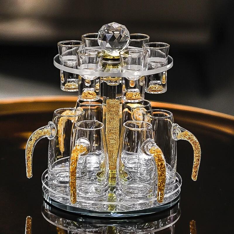 Shangqi Crystal Gold Foil Baijiu Glassware Set