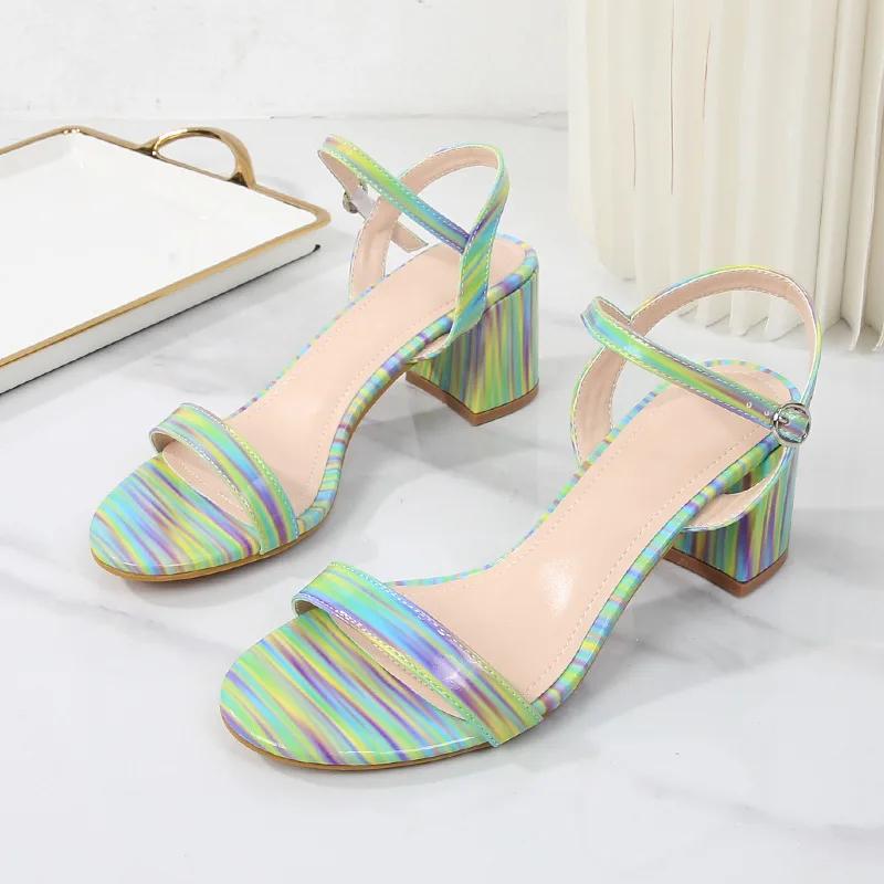 Plus Size 36-42 Shoes for Women Summer Fashion High Heel Comfortable Platform Sandals Casual Non-slip Sandalias De Mujer