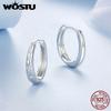 WOSTU S925 Luxury Wedding Earrings 925 Sterling Silver Zircon Star Hoop Earring Women Engagement Pendients Party Jewelry Gift