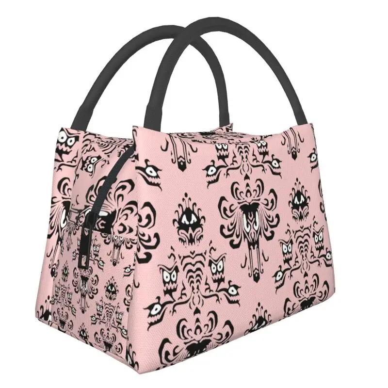 Happy Haunted Mansion Lunch Box for Women Halloween Cooler Thermal Food Insulated Lunch Bag Travel Work Pinic Container
