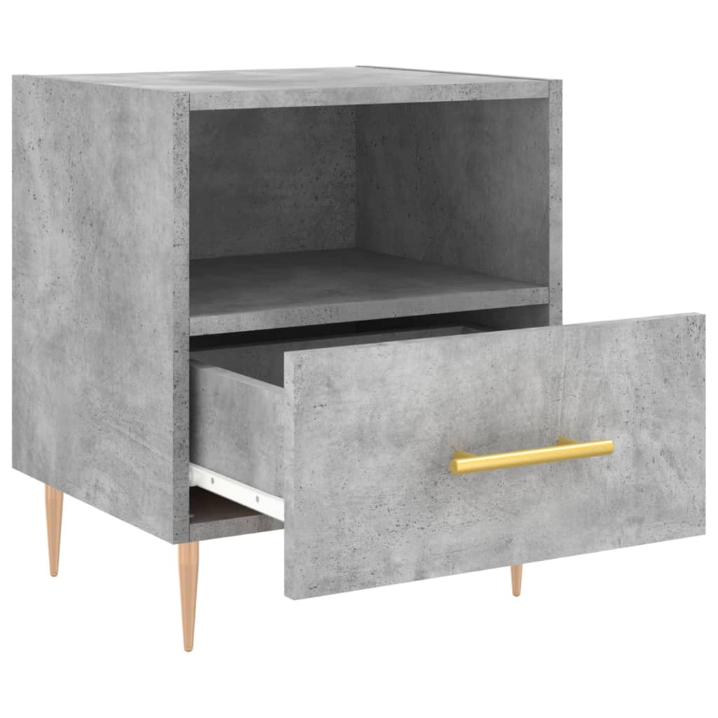 Nightstands (2 pcs) Concrete Grey 40 x 35 x 47.5 cm Particleboard