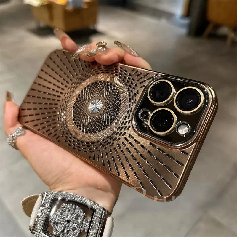 

Чехол для мобильного телефона iPhone 16 с функцией отвода тепла и дышащим магнитным креплением Apple 15 с защитной пленкой для объектива, противоударный чехол 14 iPhone 12 PROMAX