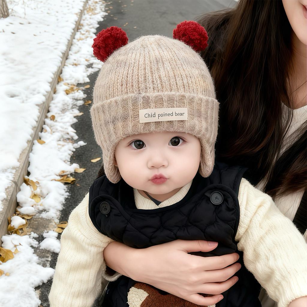 Baby Knit Hat Winter Warmth For Toddler Girls Boys With Earmuff Protection For Cold Weather