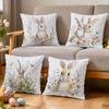 Watercolor Rabbit Pillowcase Printed Polyester 40/45/50Cm Throw Pillowcover Decorative Sofa Cushion Pillowslip Home Decor