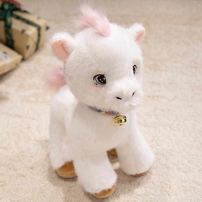 Hans Pony Doll Cute Simulation Pony Plush Toy Horse To Success Auspicious Muppet Gift