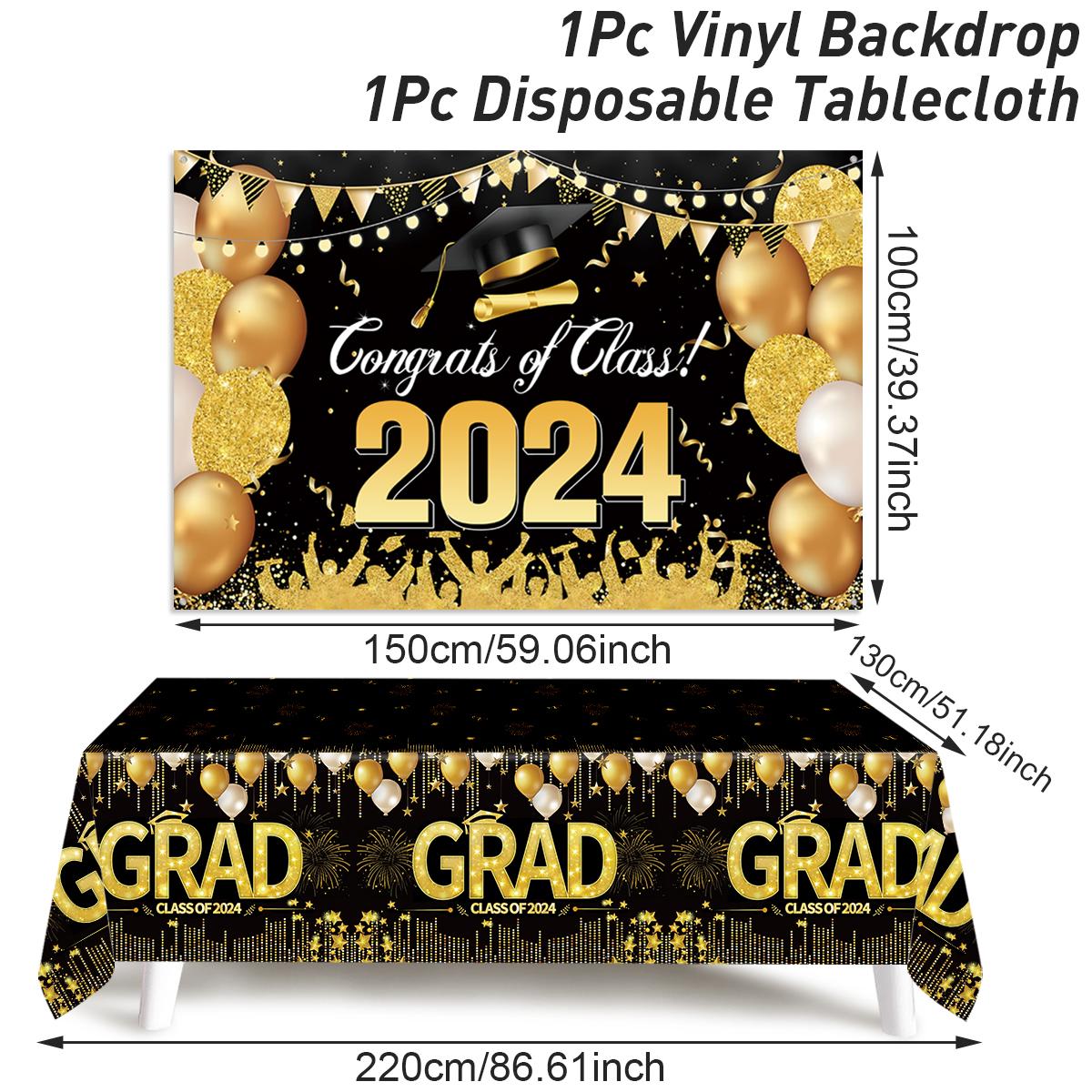 

Выпускной фон скатерть для фотографии Класс 2024 Поздравляем выпускников Выпускной фон для вечеринки Поздравления выпускников Декор