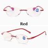 10 Pcs New Classic Frameless Reading Glasses Frameless Fashion Reading Glasses Anti-Blu-ray Reading Glasses HD Enhanced Coating