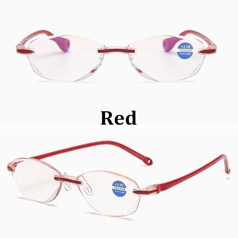 10 Pcs New Classic Frameless Reading Glasses Frameless Fashion Reading Glasses Anti-Blu-ray Reading Glasses HD Enhanced Coating