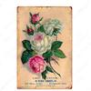 Frisch geschnittene Blumen Vintage Metallblechschild Wandplakette für Floristen Garten Hinterhof Café Familiengeschenk Dekoration N