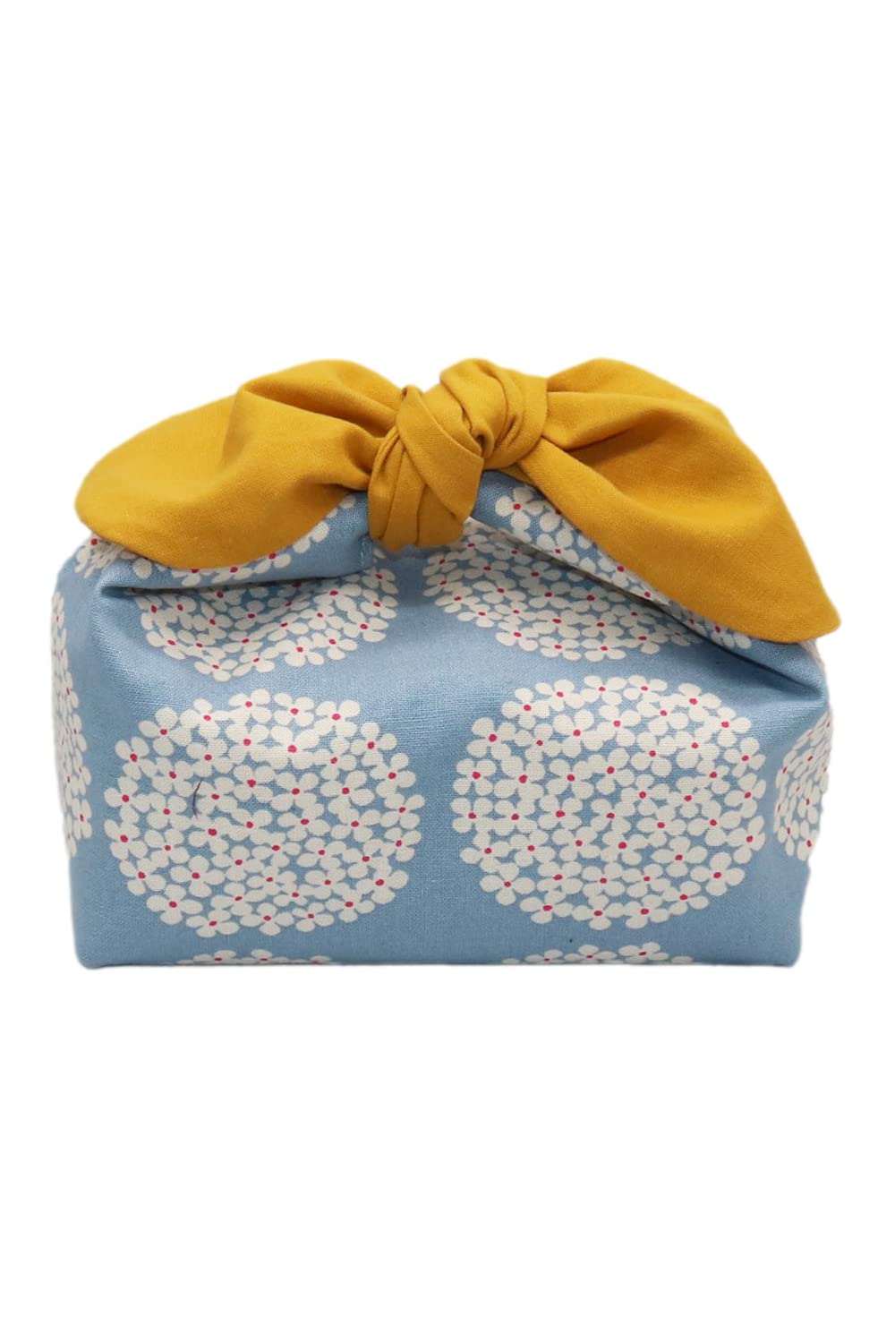 

Azuma bag with insulated lunch bag with no strings or ties x ribbon, (hydrangea, blue-gray yellow)
