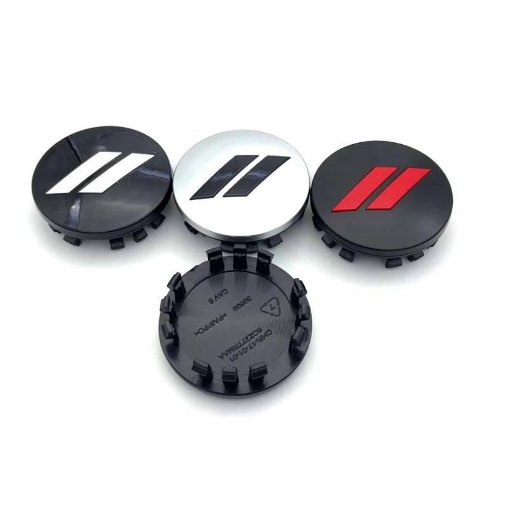 4 Stück x 63mm Auto Logo Radnabendeckel Felgenabdeckung Emblem Aufkleber für Dodge Charger Challenger Hell Cat SRT für Chrysler 300C